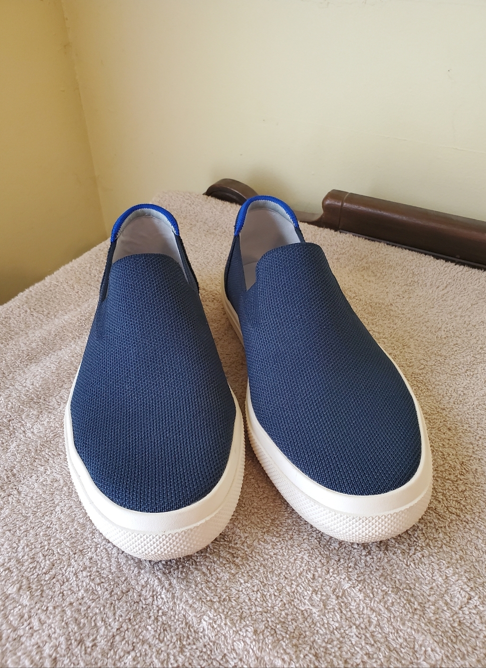 Rothy's The Original Slip On Sneakers Navy Blue Sz 7.5